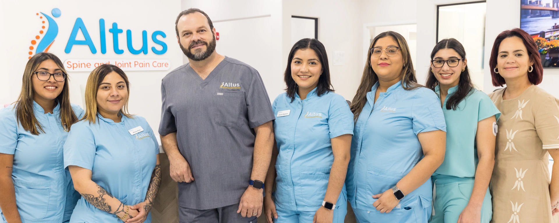 Dr Sued and Altus medical staff: Spine and Joint Pain Care. Back Pain Management specialist. McAllen